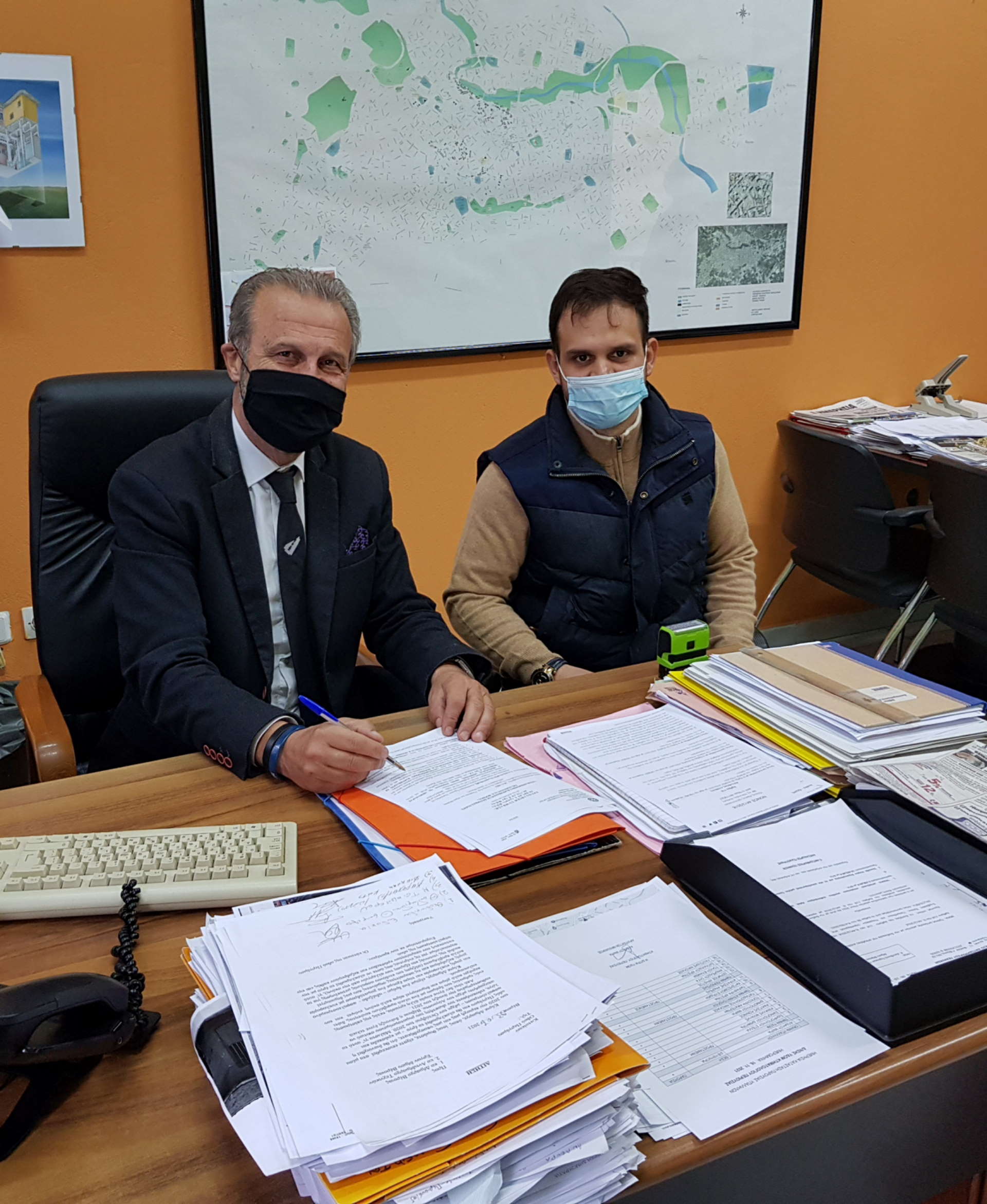 Ypografi sumbasis antiplhmmuriko koin. K. Bermiou