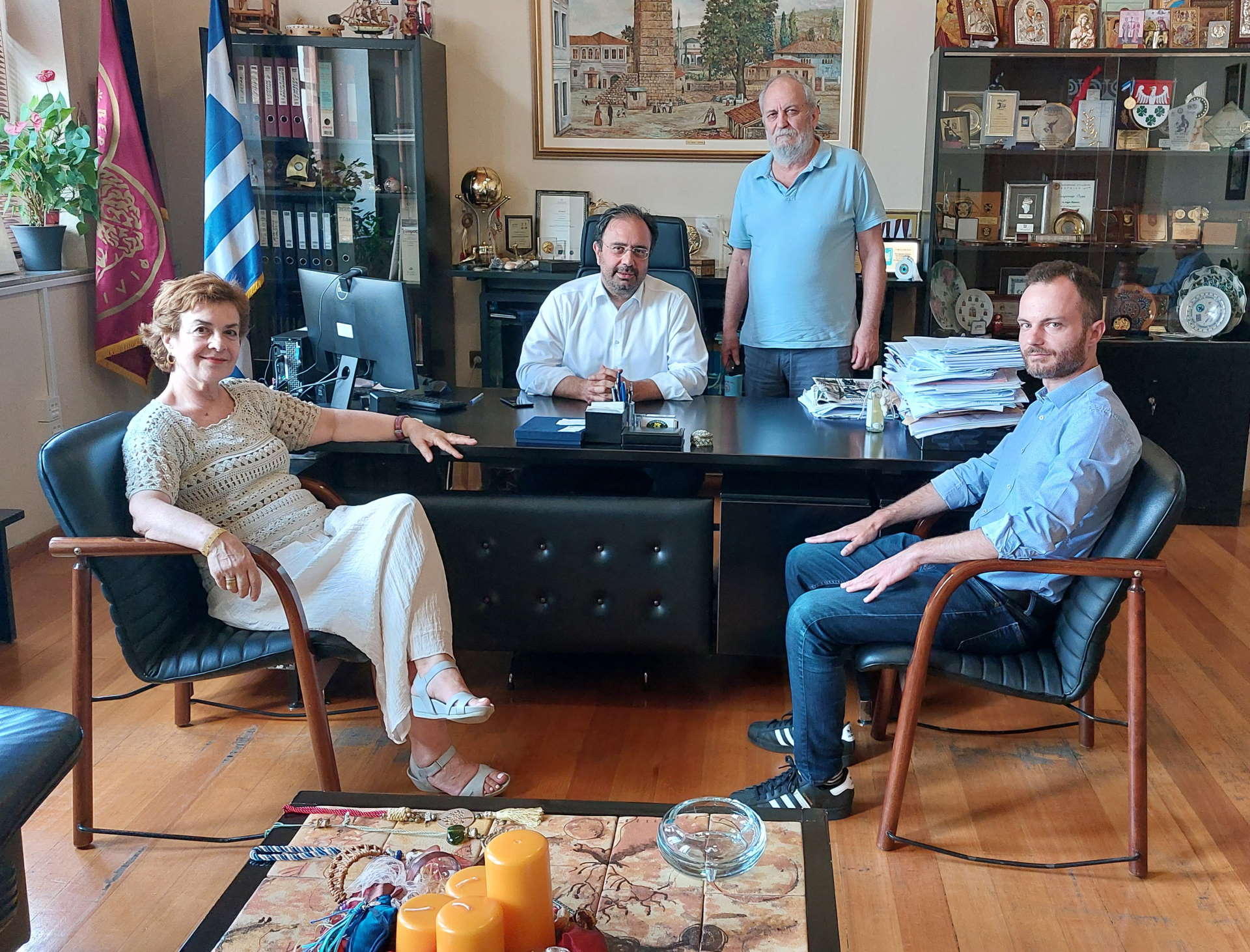 Ο Γιώργος Ξάνθιππος Τροχόπουλος στον Δήμαρχο Βέροιας