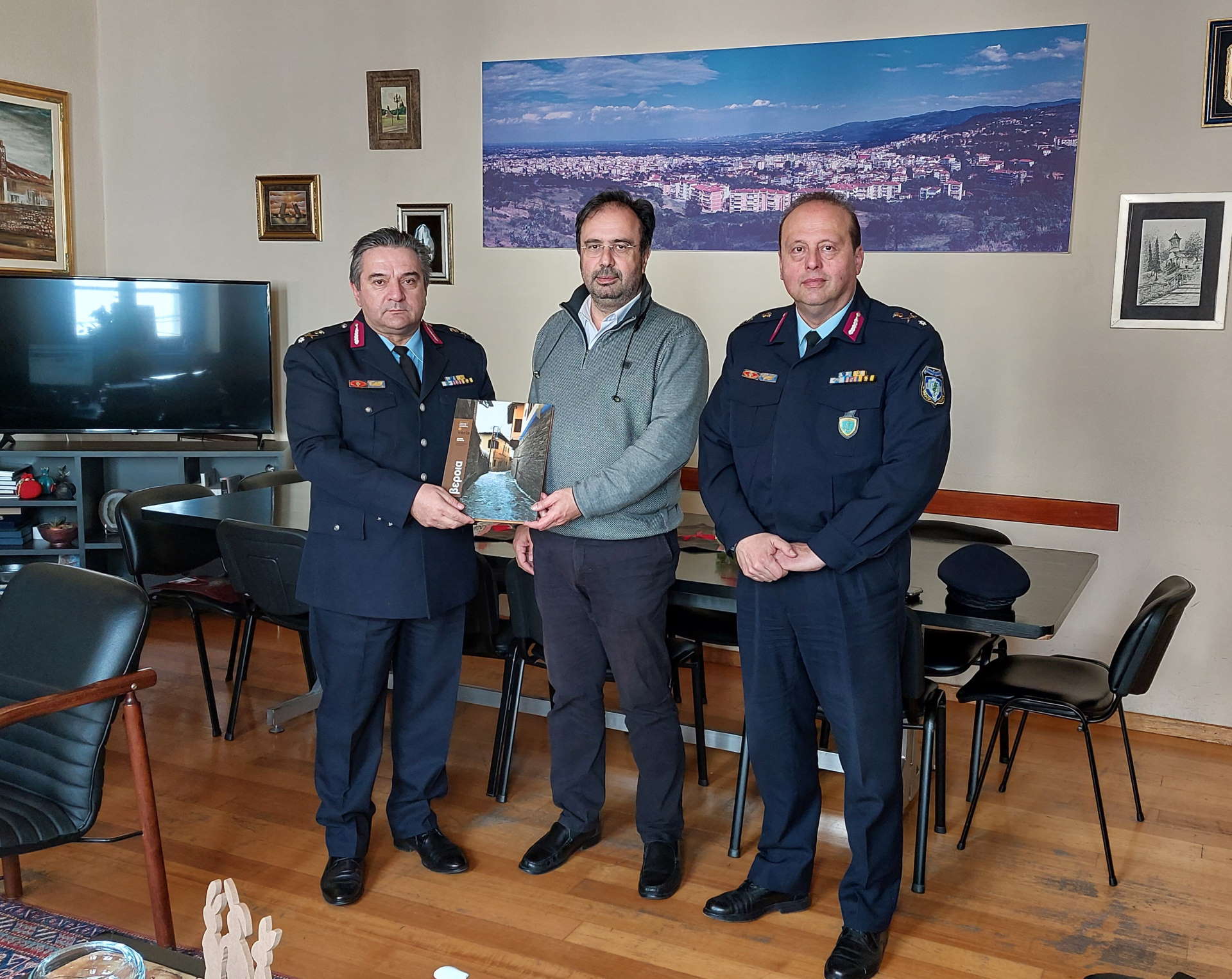 Συνάντηση Δημάρχου με Γενικό Αστυνομικό Διευθυντή και Διευθυντή Ημαθίας