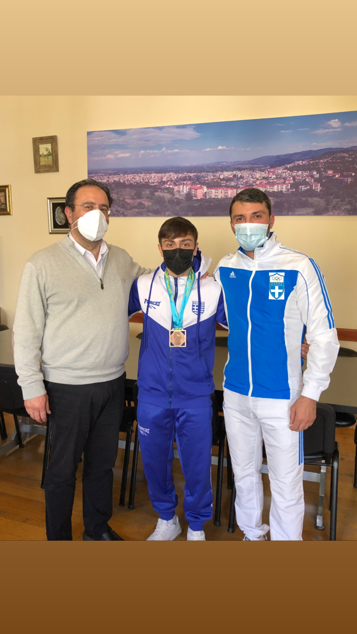 Dimarxos Verias me athliti Iosifidi xalkino metallio